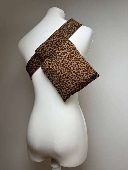 Vintage Bottega Veneta Leopard Bum Bag Brown
