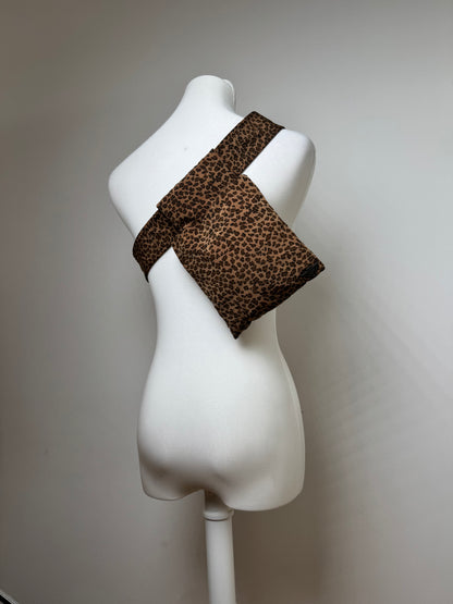 Vintage Bottega Veneta Leopard Bum Bag Brown