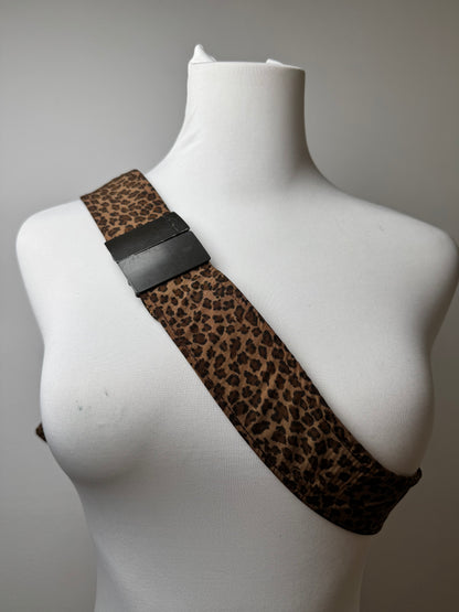 Vintage Bottega Veneta Leopard Bum Bag Brown