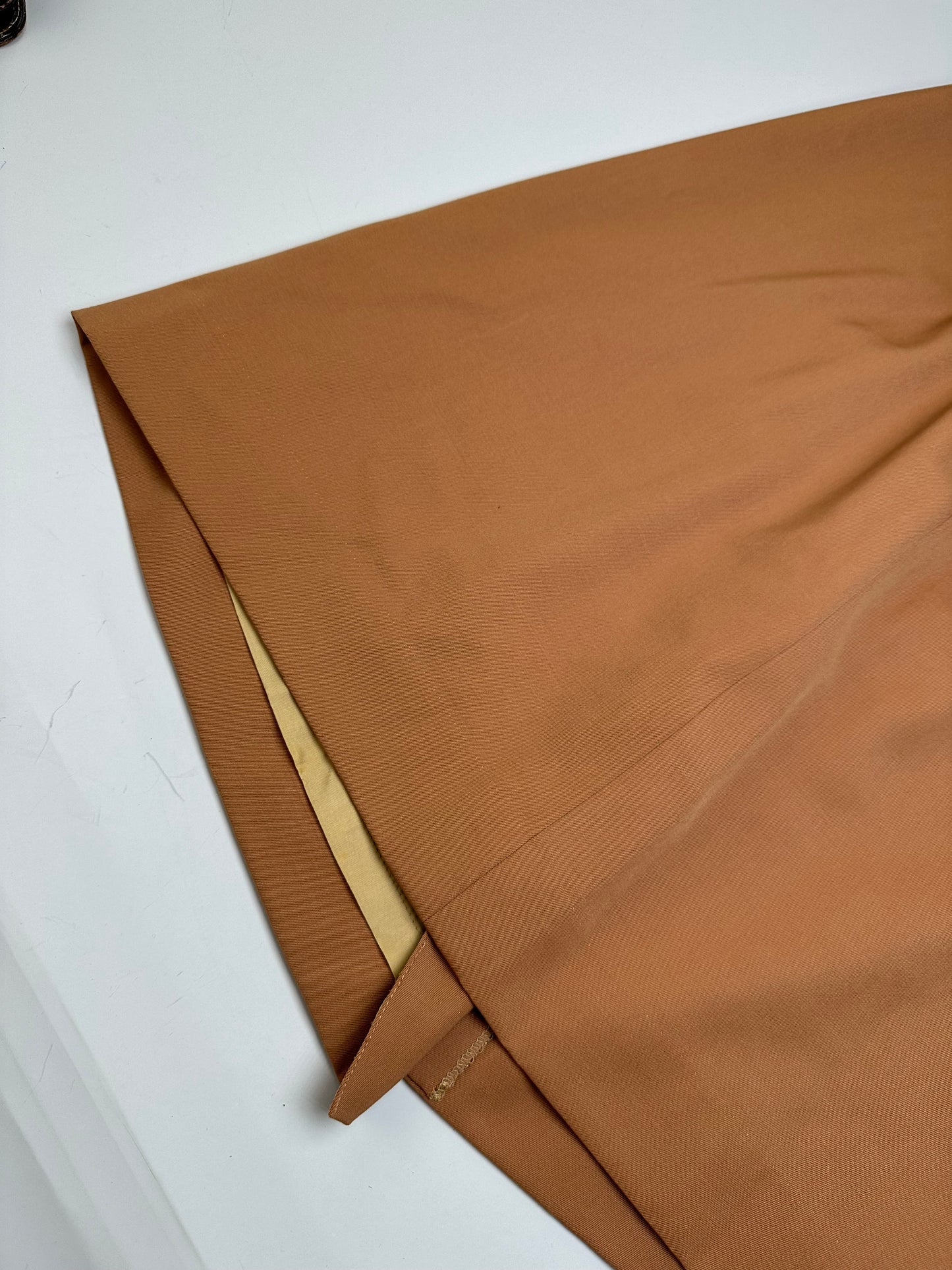 Vintage Ferragamo Wool Blend Skirt Tan M