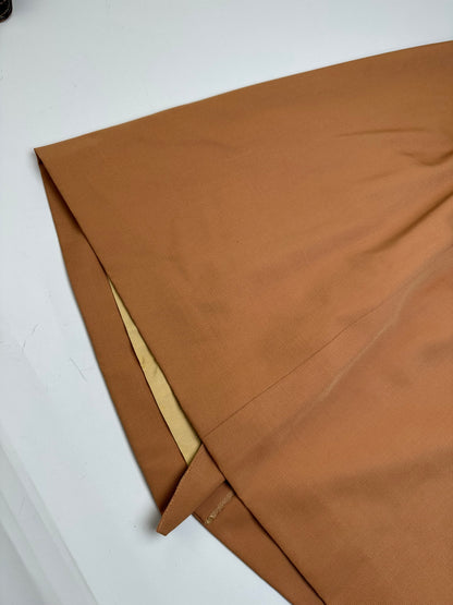 Vintage Ferragamo Wool Blend Skirt Tan M
