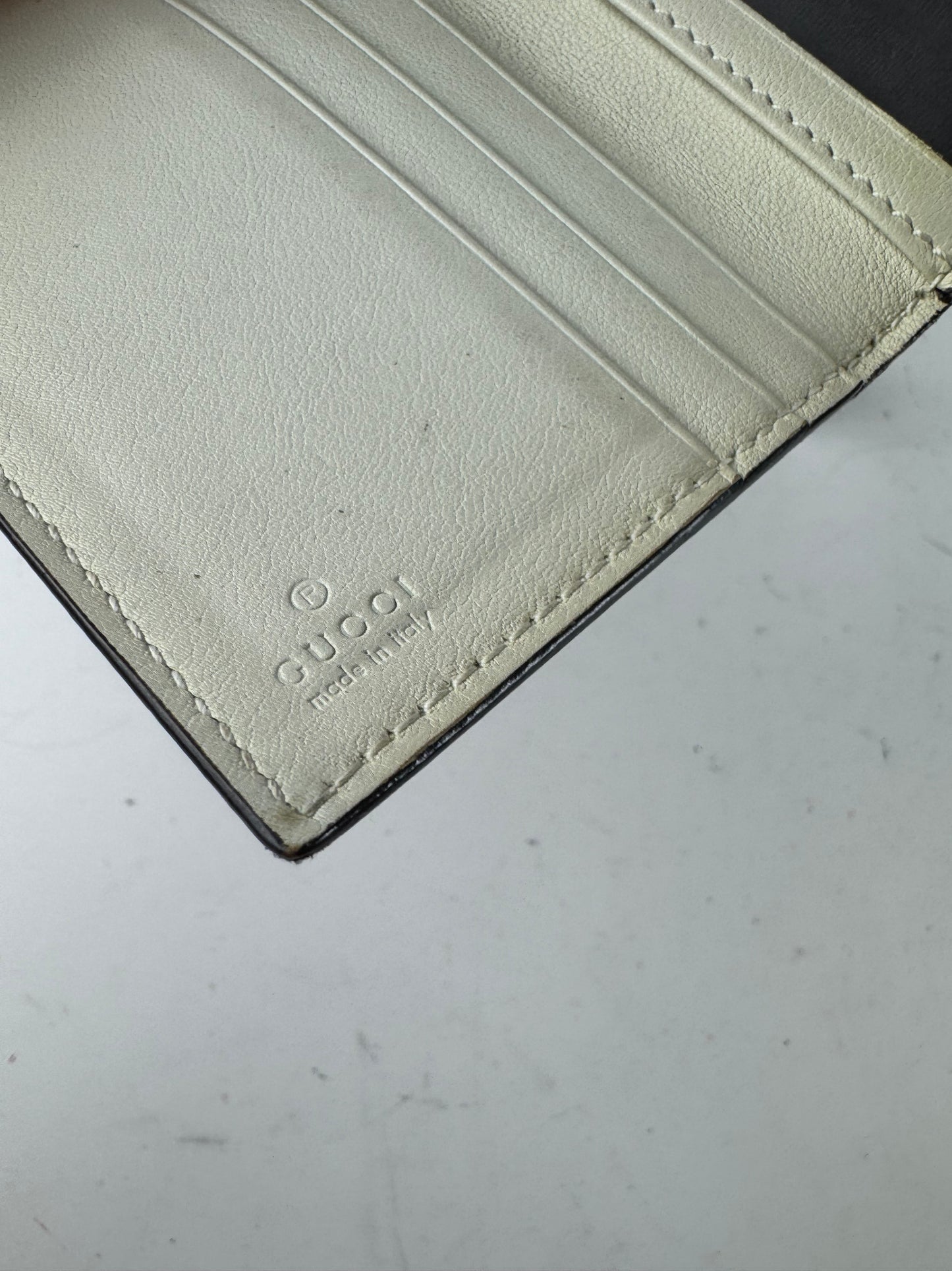 Vintage Gucci Monogram Star Card Holder White