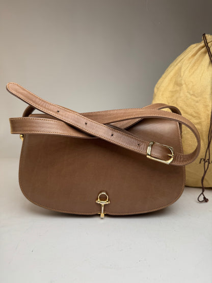 Vintage Paolo Gucci Leather Bag Brown