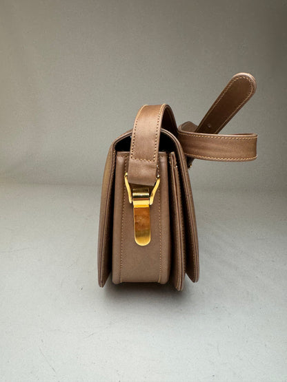 Vintage Paolo Gucci Leather Bag Brown