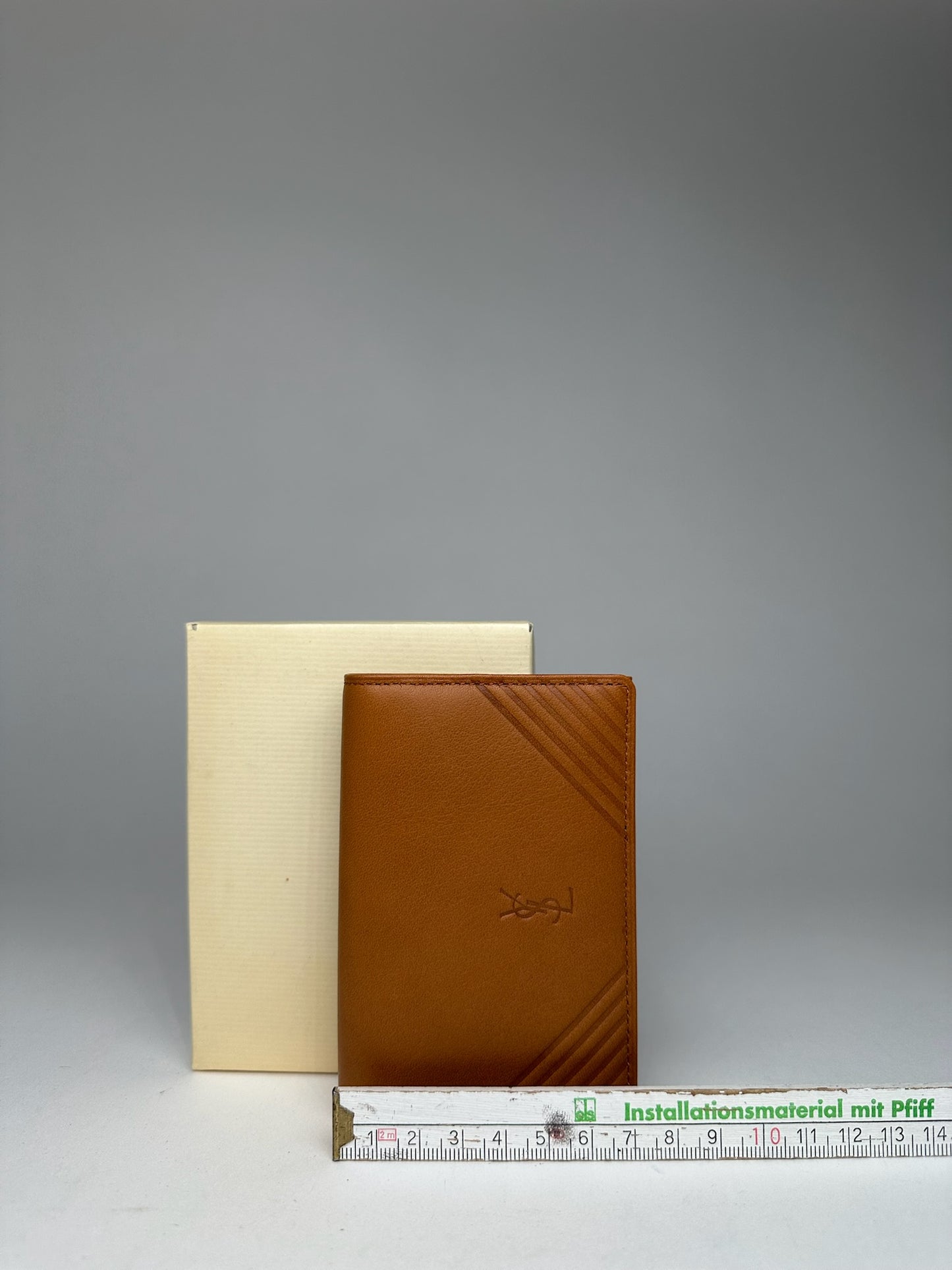 Vintage Yves Saint Laurent Leather Card Holder Brown