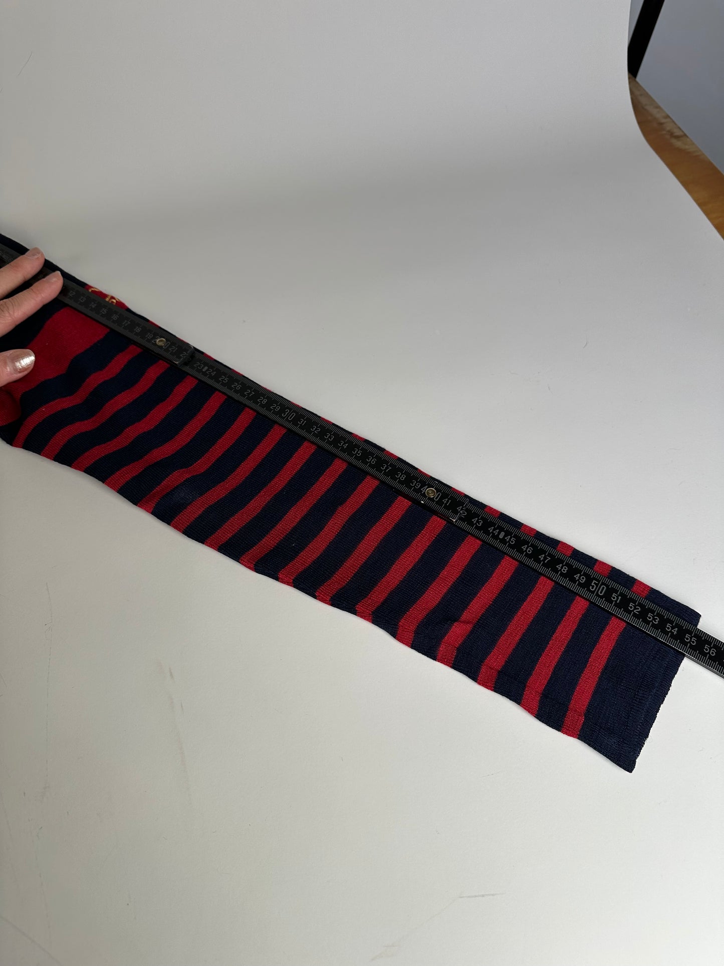 Vintage Dior Cotton Cardigan Navy Red M