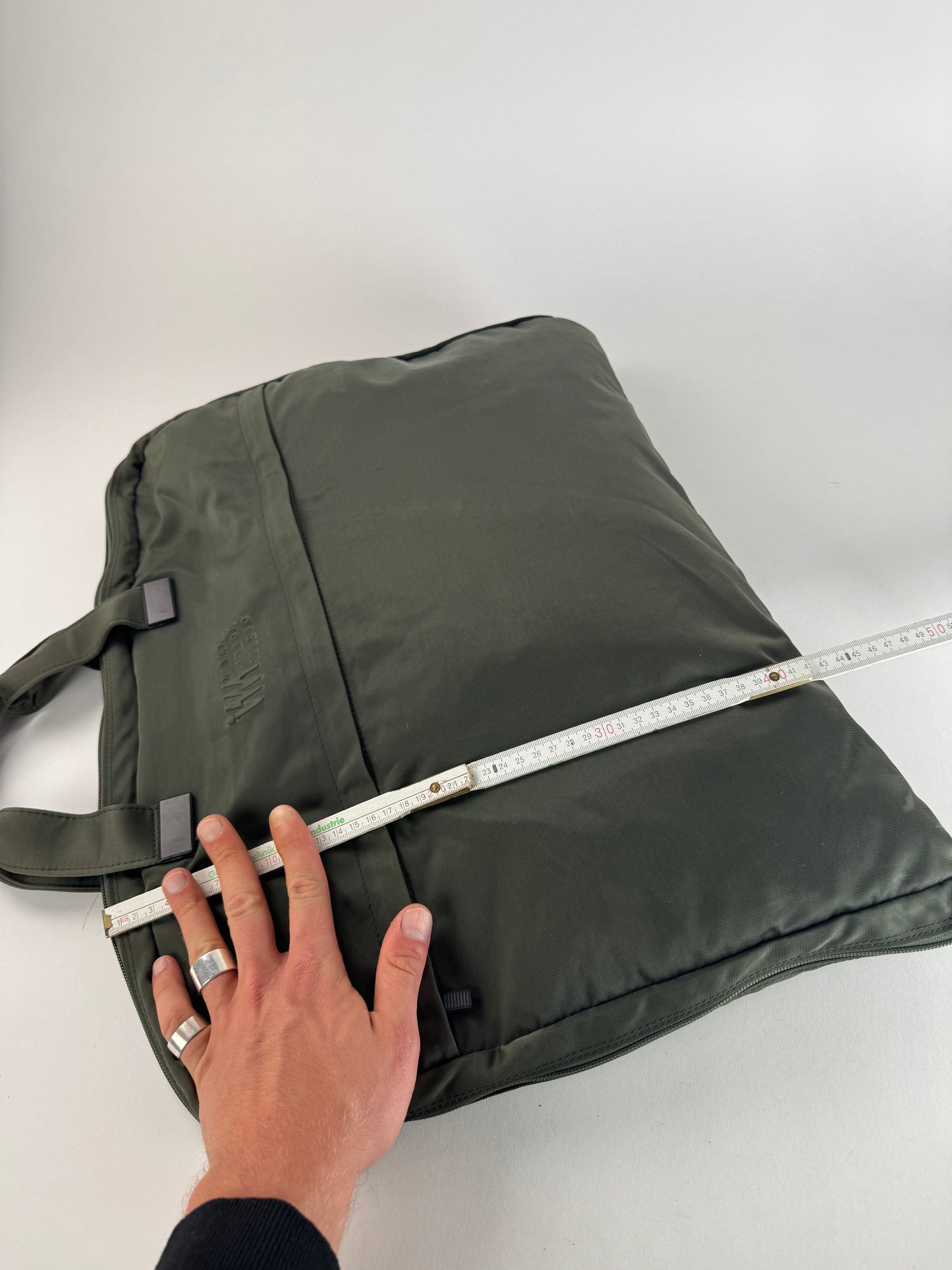 Vintage Issey Miyake Polyester Travel Bag Khaki