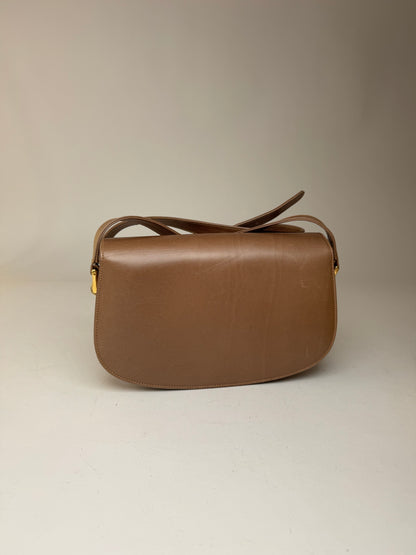 Vintage Paolo Gucci Leather Bag Brown
