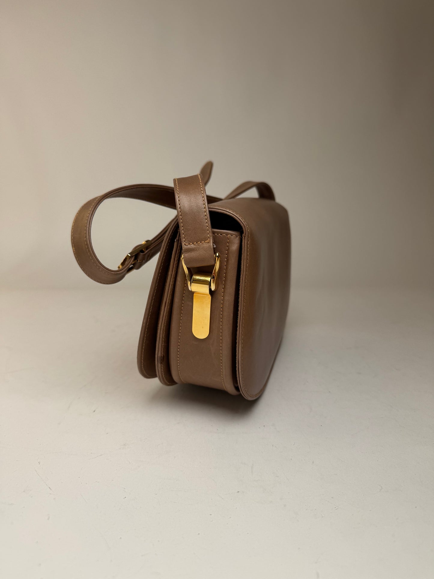 Vintage Paolo Gucci Leather Bag Brown