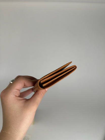 Vintage Yves Saint Laurent Leather Card Holder Brown