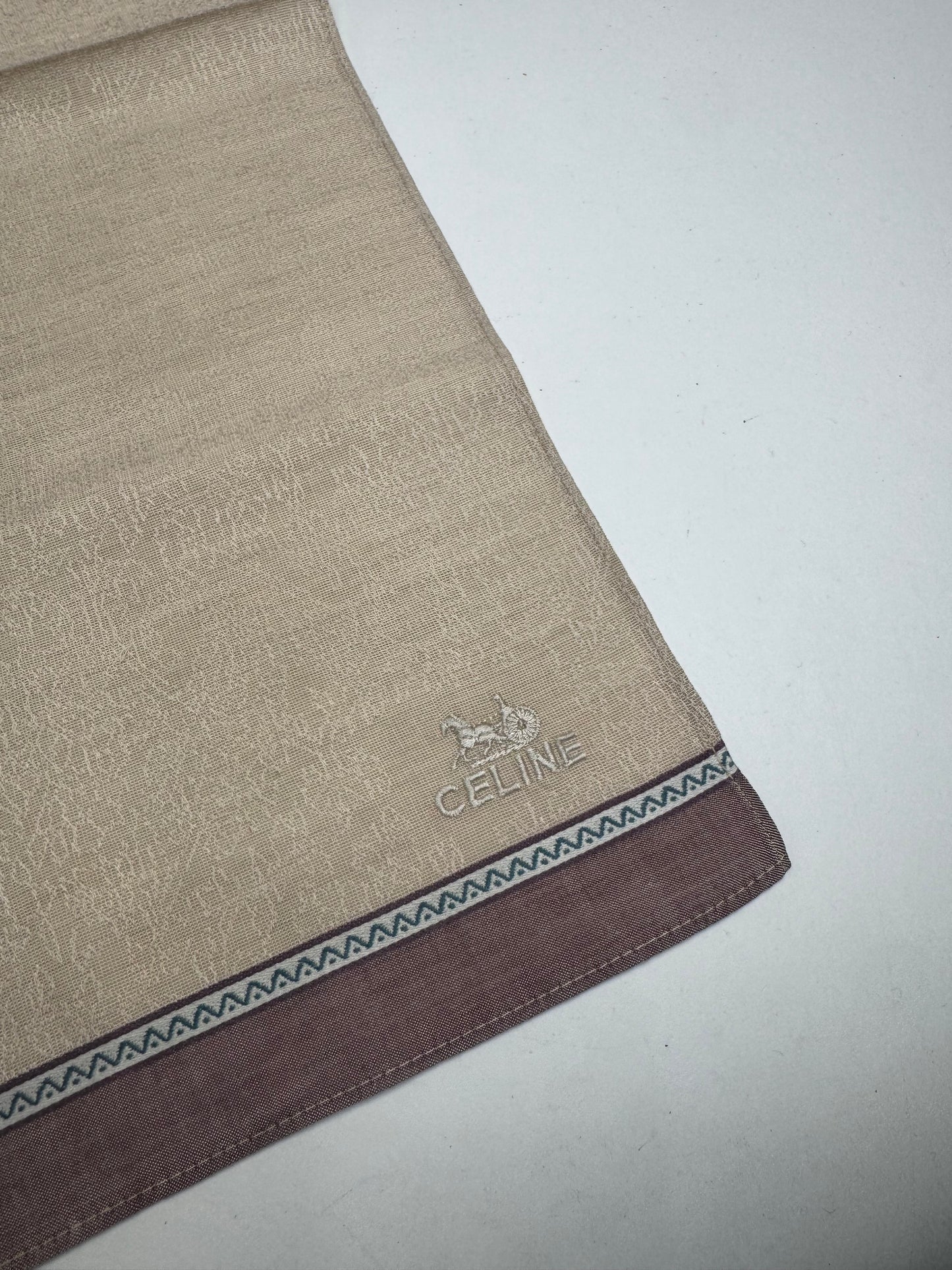 Vintage Celine Scarf Beige brown