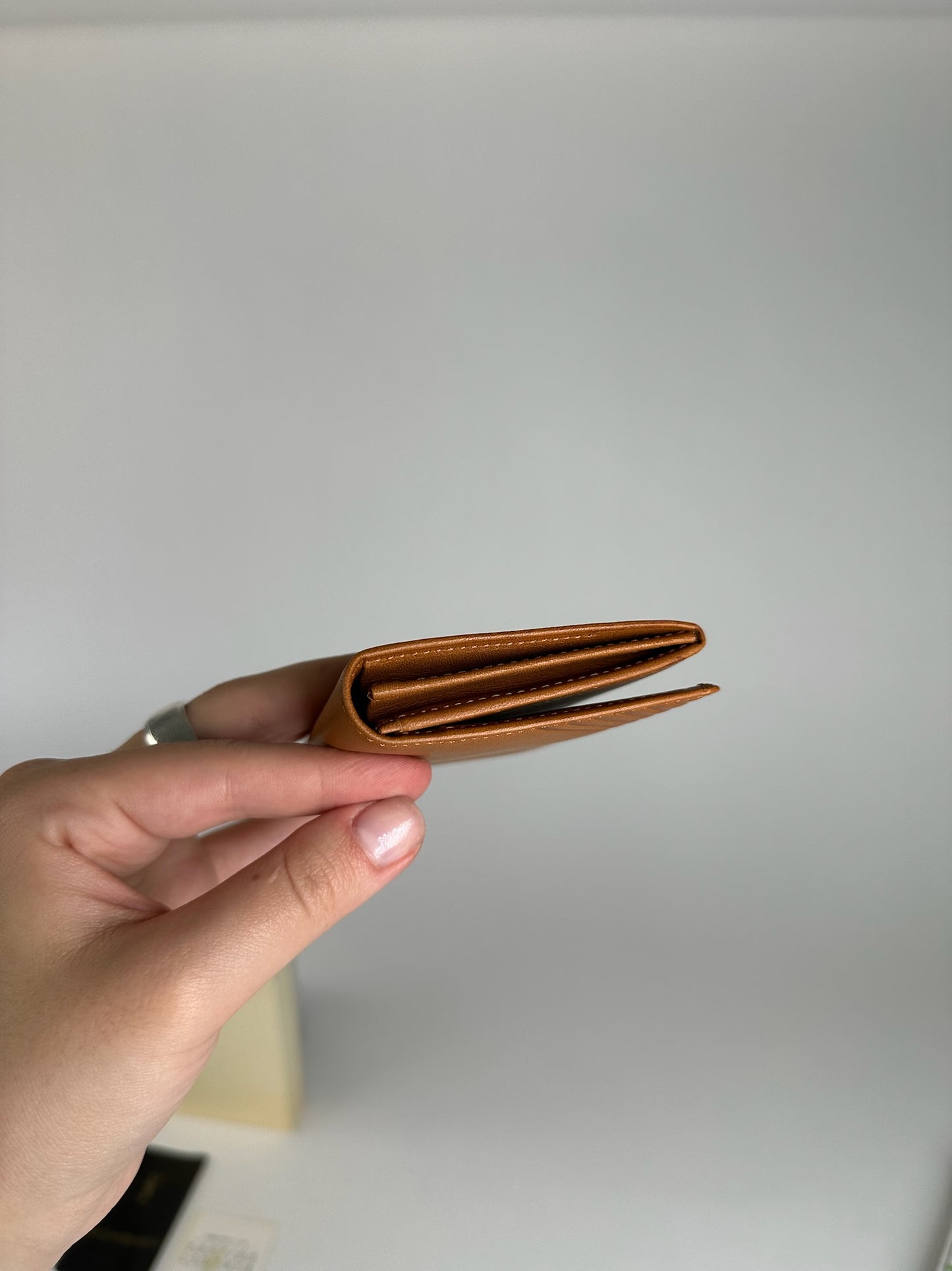 Vintage Yves Saint Laurent Leather Card Holder Brown