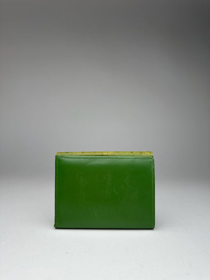 Vintage  Givenchy Ostrich Leather Wallet Green