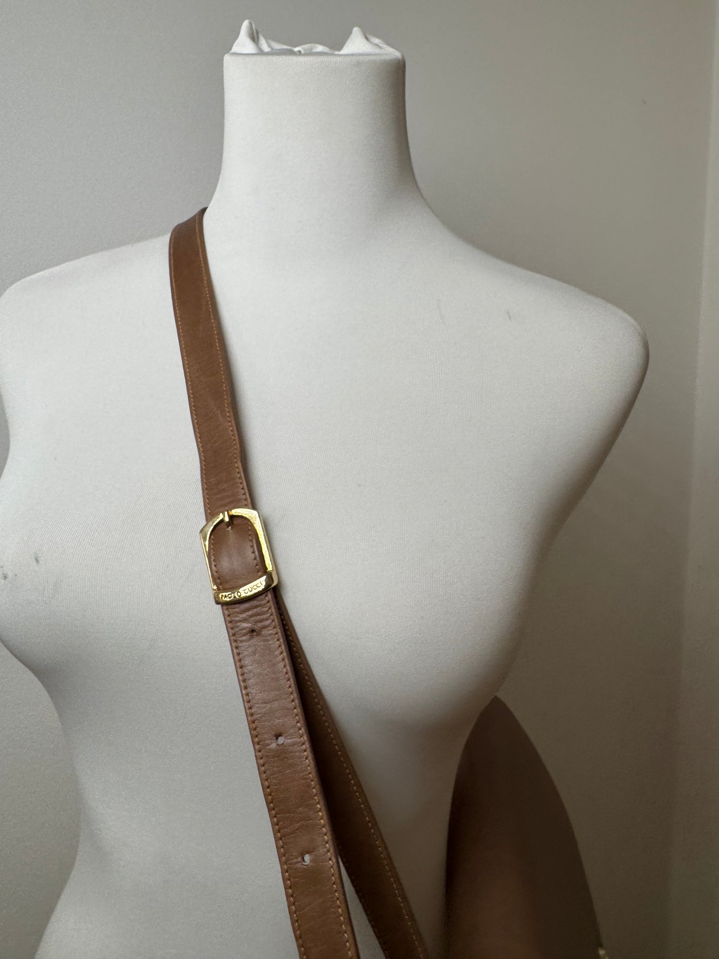 Vintage Paolo Gucci Leather Bag Brown