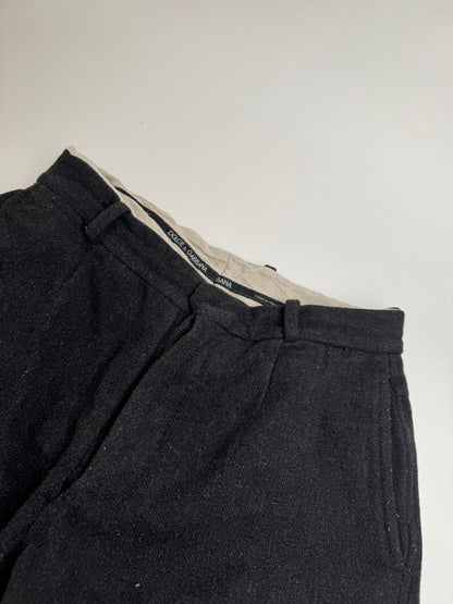 Vintage Dolce & Gabbana Wool Pants Black 46/S