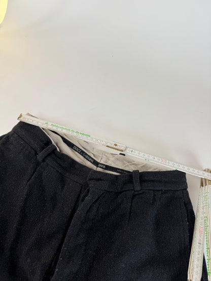 Vintage Dolce & Gabbana Wool Pants Black 46/S