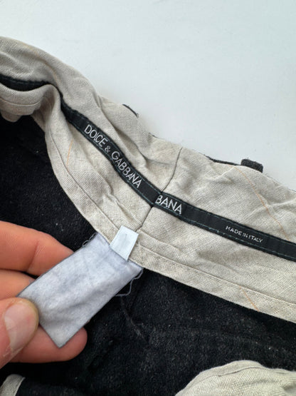 Vintage Dolce & Gabbana Wool Pants Black 46/S