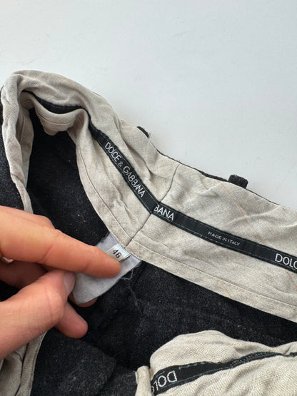 Vintage Dolce & Gabbana Wool Pants Black 46/S