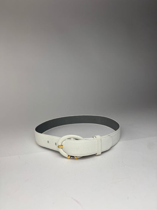 Vintage Dior Leather belt white