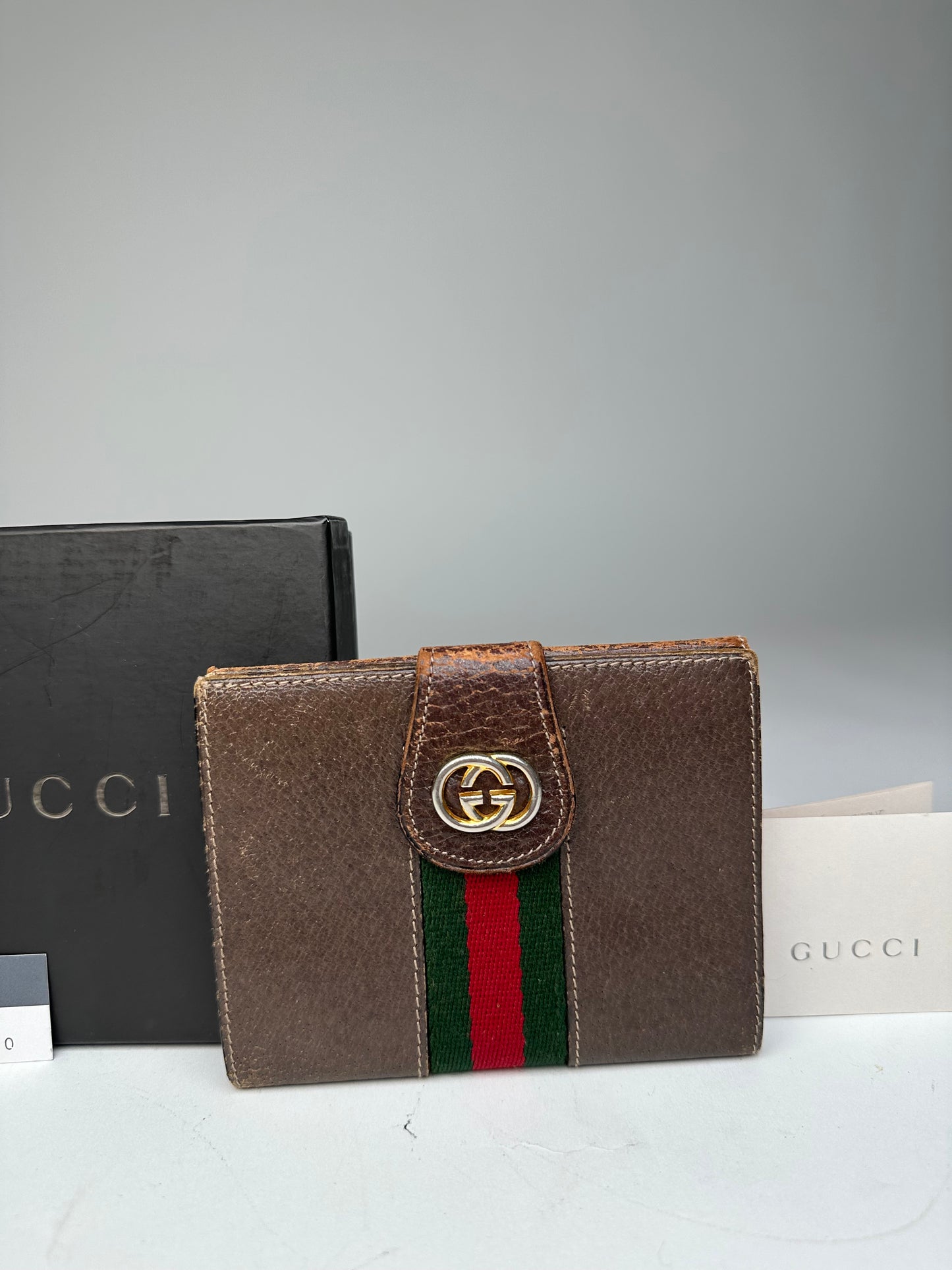 Vintage Gucci Leather Wallet Brown
