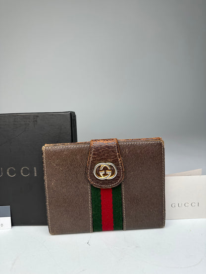 Vintage Gucci Leather Wallet Brown