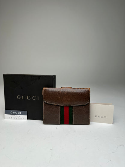 Vintage Gucci Leather Wallet Brown