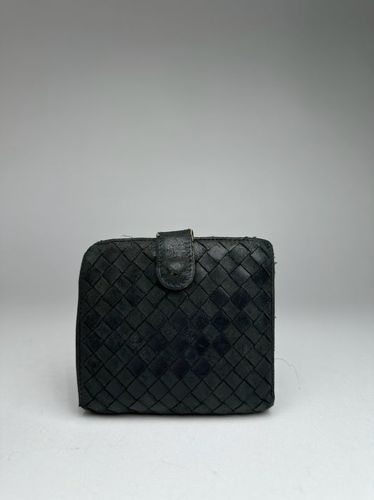 Vintage Bottega Veneta Leather Wallet black