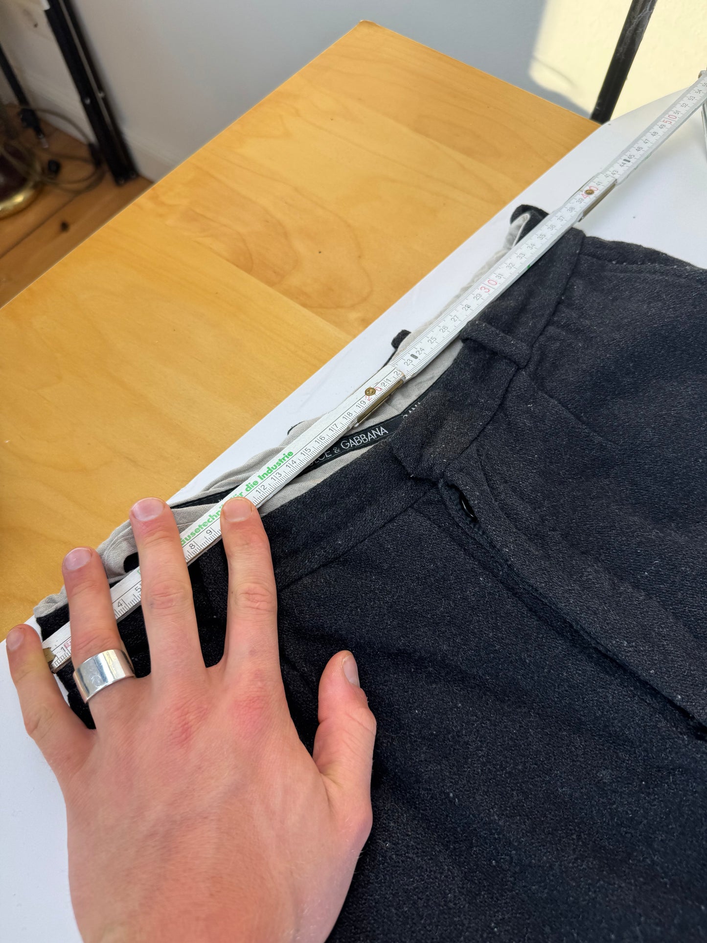 Vintage Dolce & Gabbana Wool Pants Black 46/S