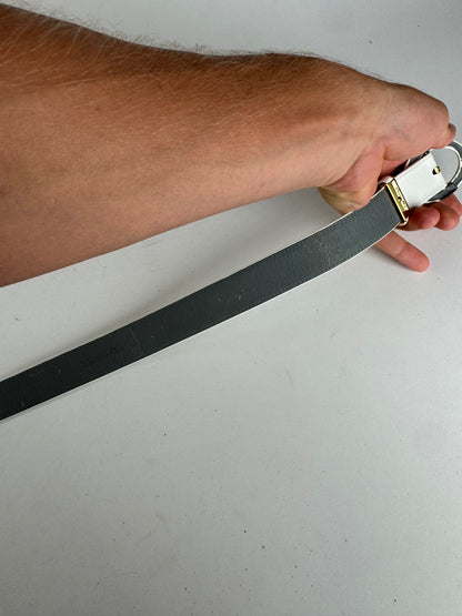 Vintage Dior leather belt white