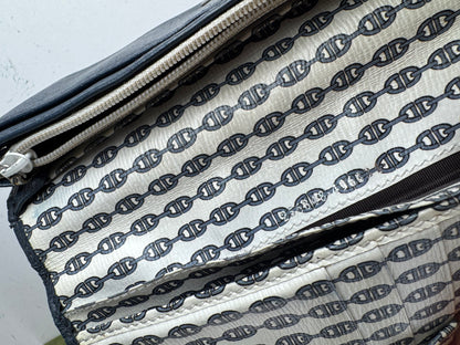 Vintage Gucci Monogram leather ID Holder GG Navy