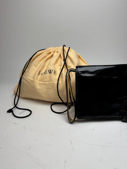 Vintage Loewe Madrid Patent Leather clutch Black