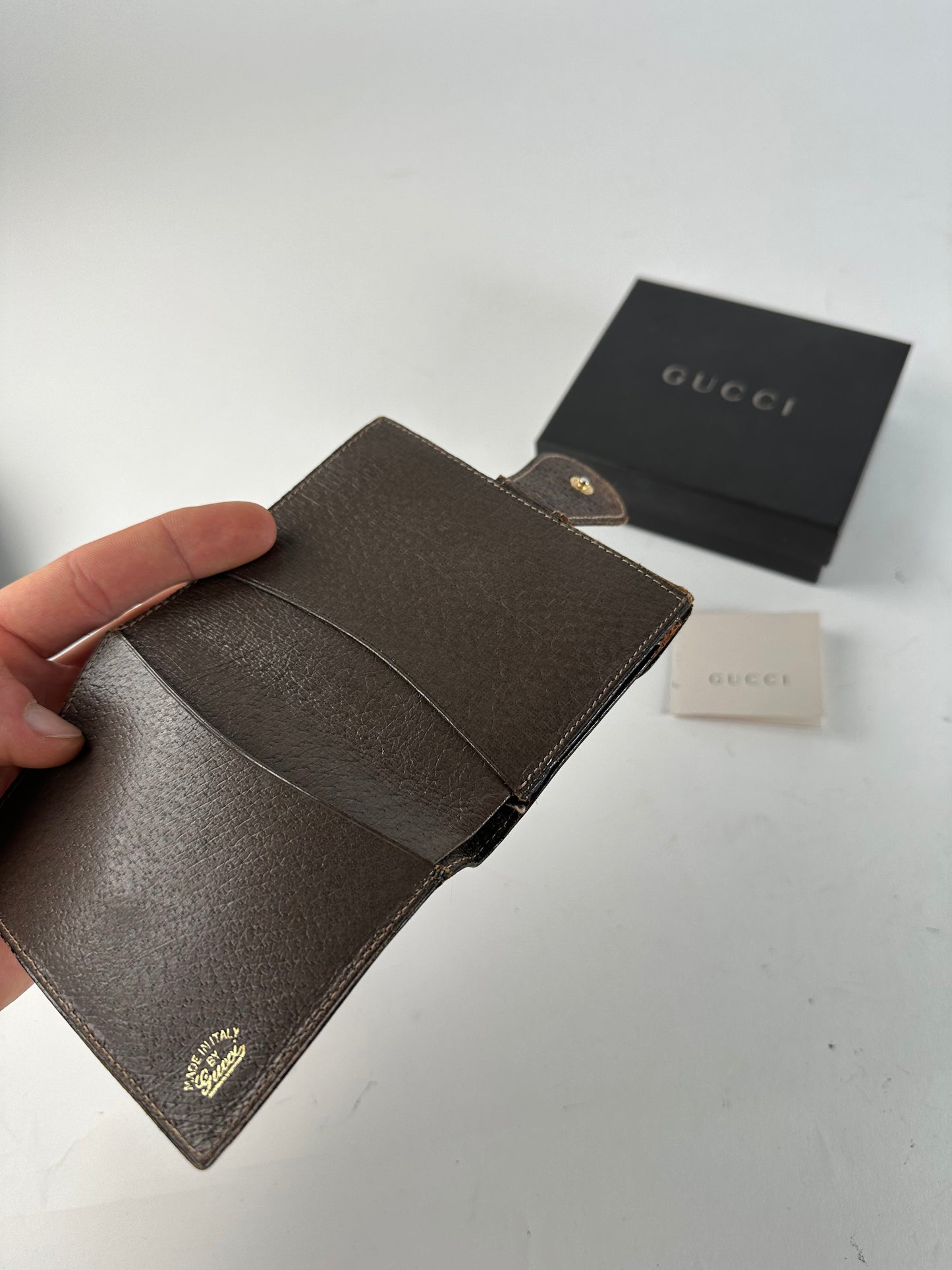 Vintage Gucci Leather Wallet Brown