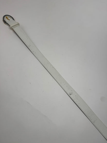 Vintage Dior leather belt white