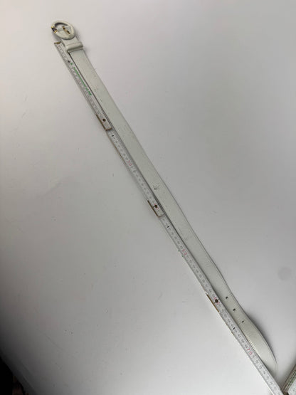 Vintage Dior leather belt white