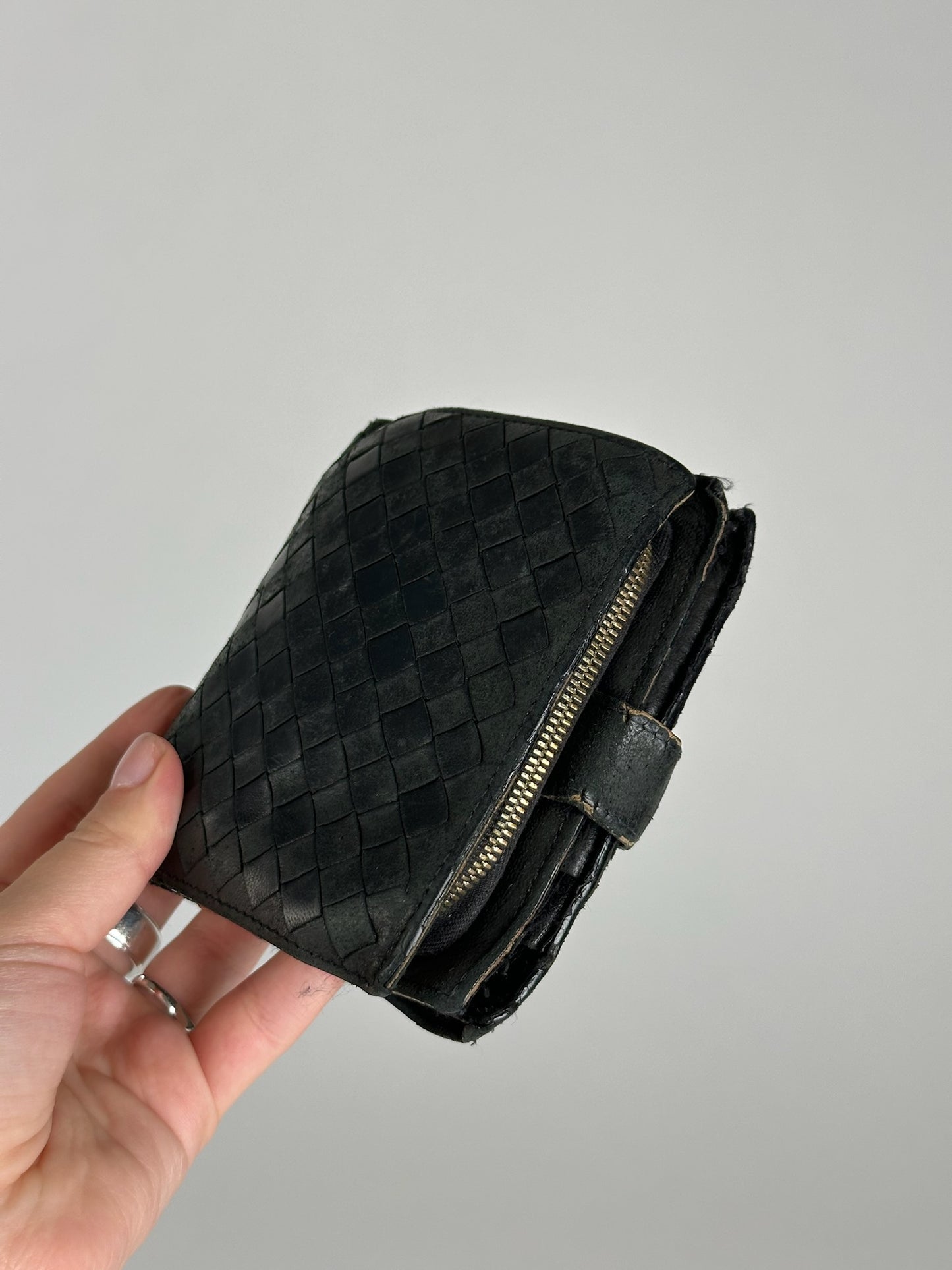 Vintage Bottega Veneta Leather Wallet black