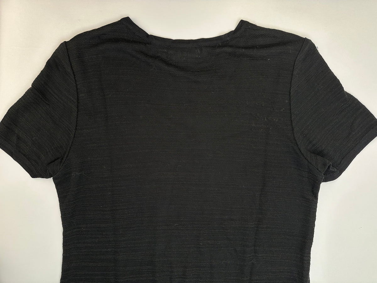 Vintage Yves Saint Laurent T-Shirt Dress Black L