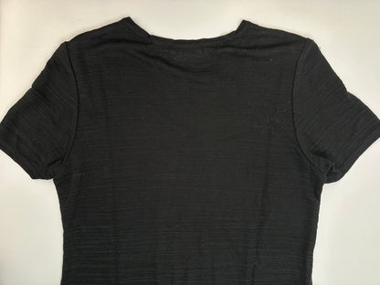 Vintage Yves Saint Laurent T-Shirt Dress Black L