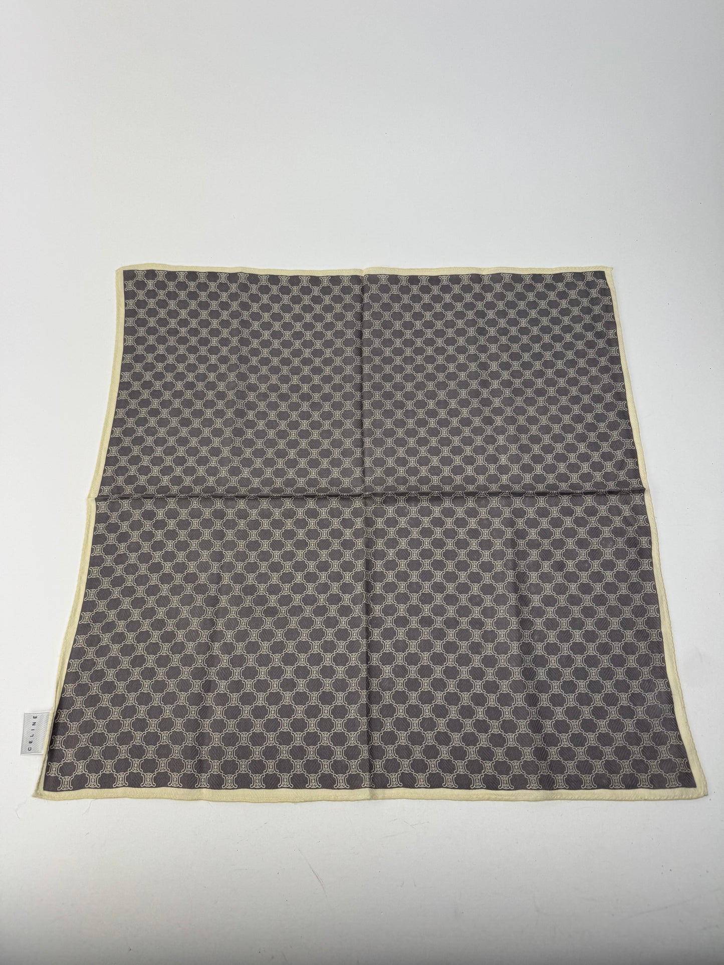 Vintage Celine Triomphe Scarf black white