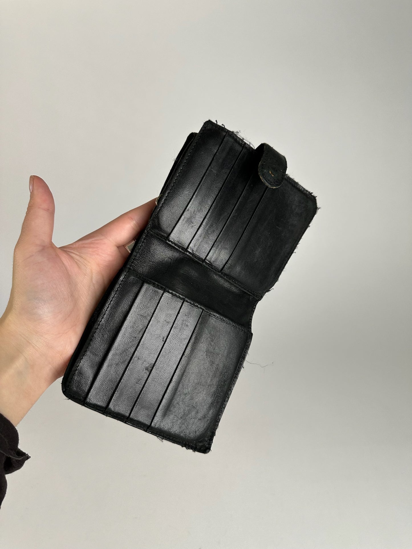 Vintage Bottega Veneta Leather Wallet black