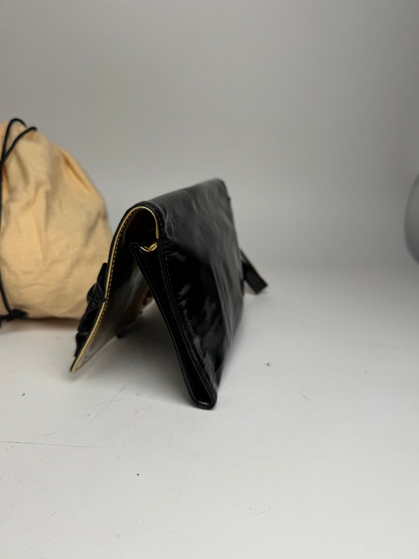 Vintage Loewe Madrid Patent Leather clutch Black