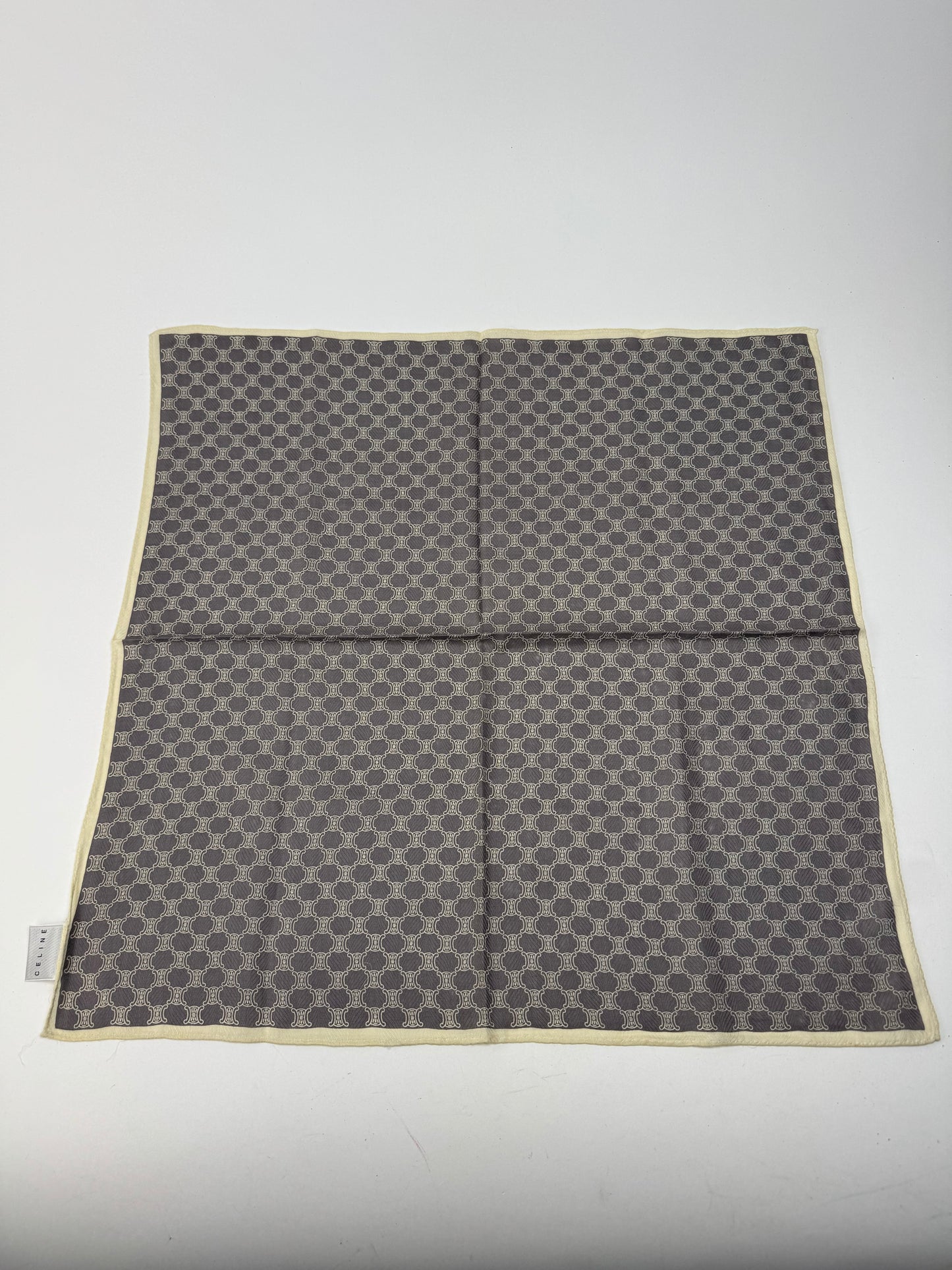 Vintage Celine Triomphe Scarf black white