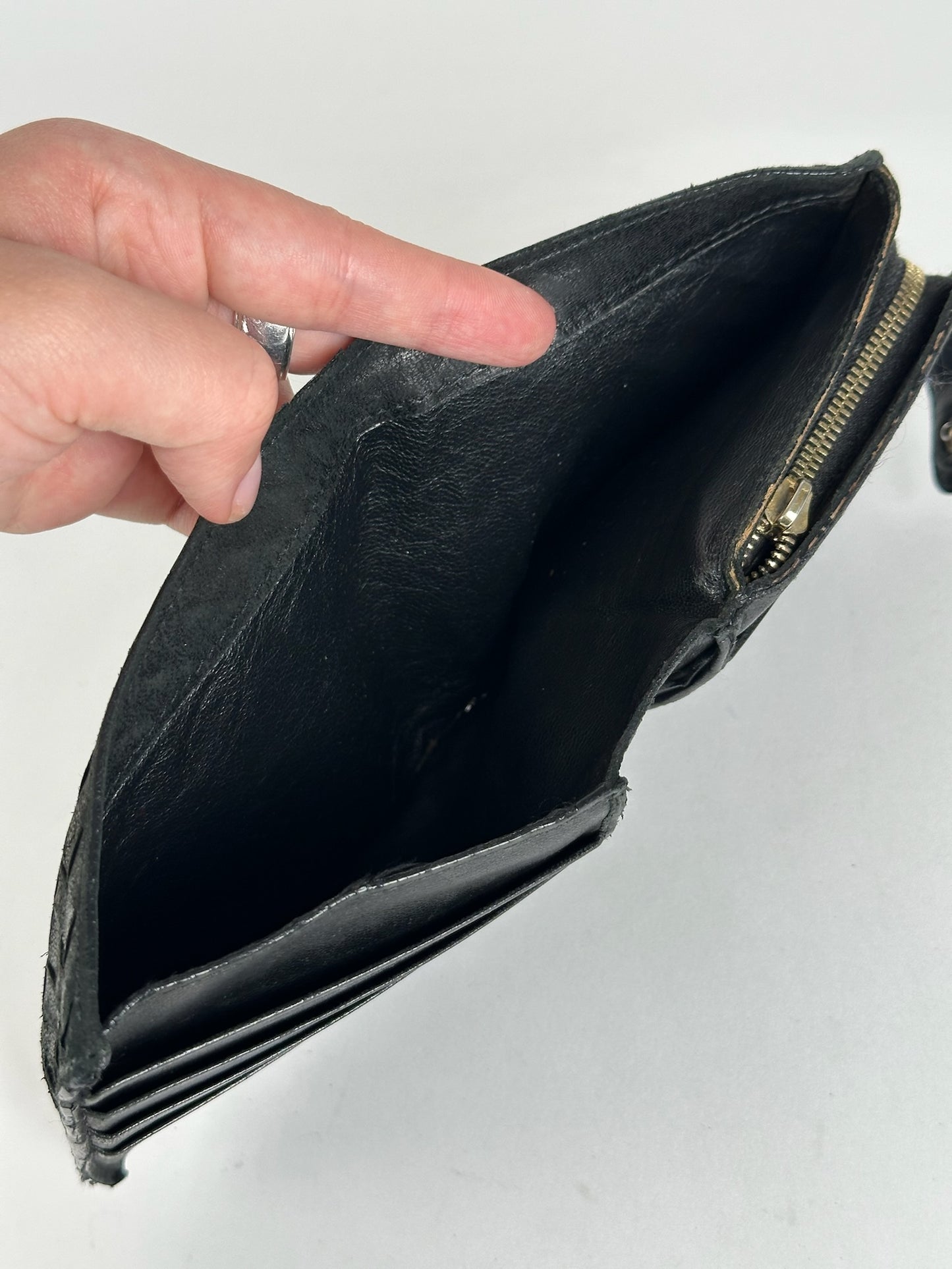 Vintage Bottega Veneta Leather Wallet black