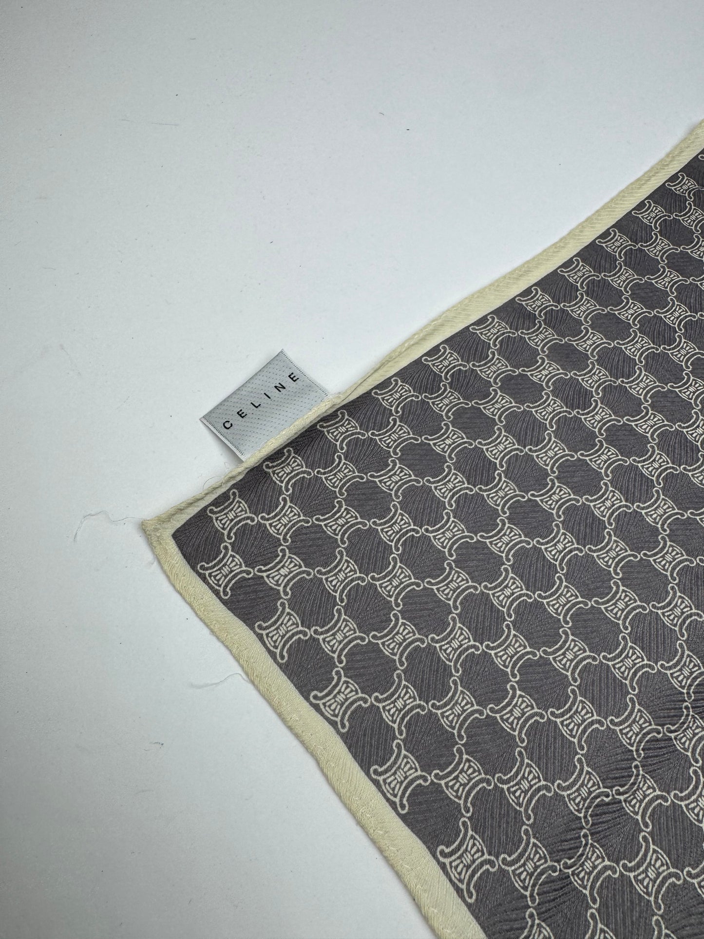 Vintage Celine Triomphe Scarf black white