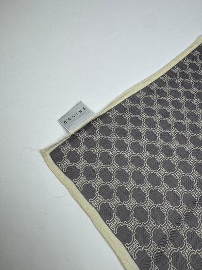 Vintage Celine Triomphe Scarf black white
