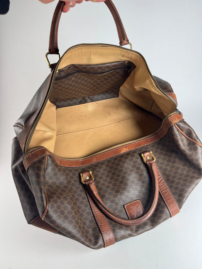 Vintage Celine Paris Triomphe Monogram Duffel Bag brown