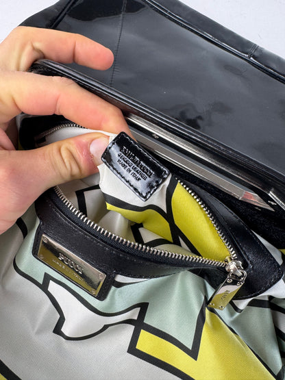 Vintage Emilio Pucci Patent leather Tote Bag black