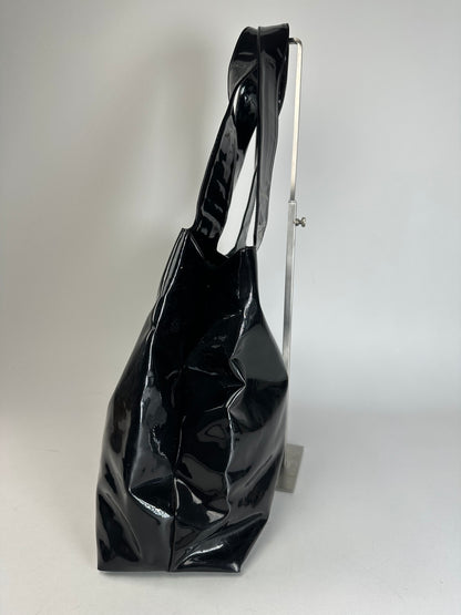 Vintage Salvatore Ferragamo Patent Leather Bag Black