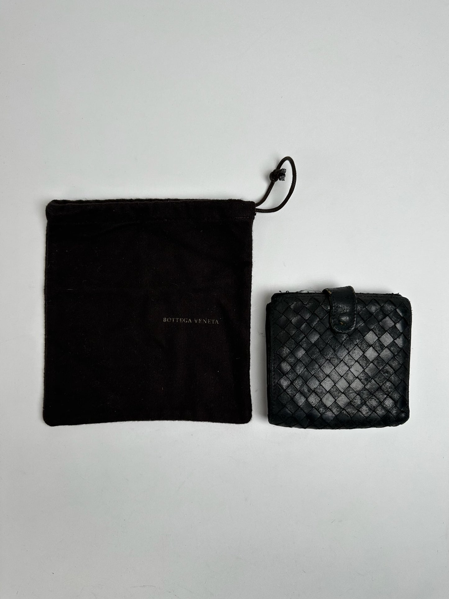 Vintage Bottega Veneta Leather Wallet black