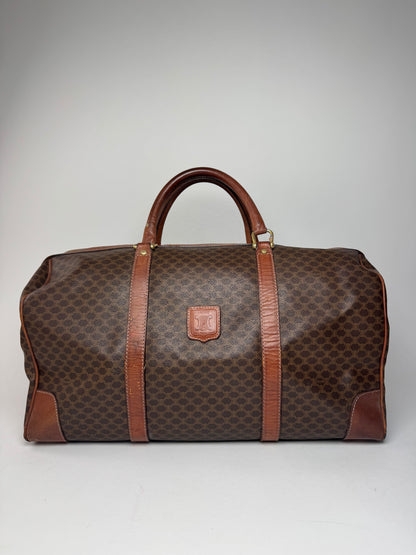 Vintage Celine Paris Triomphe Monogram Duffel Bag brown