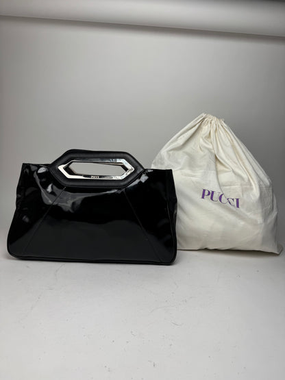 Vintage Emilio Pucci Patent leather Tote Bag black